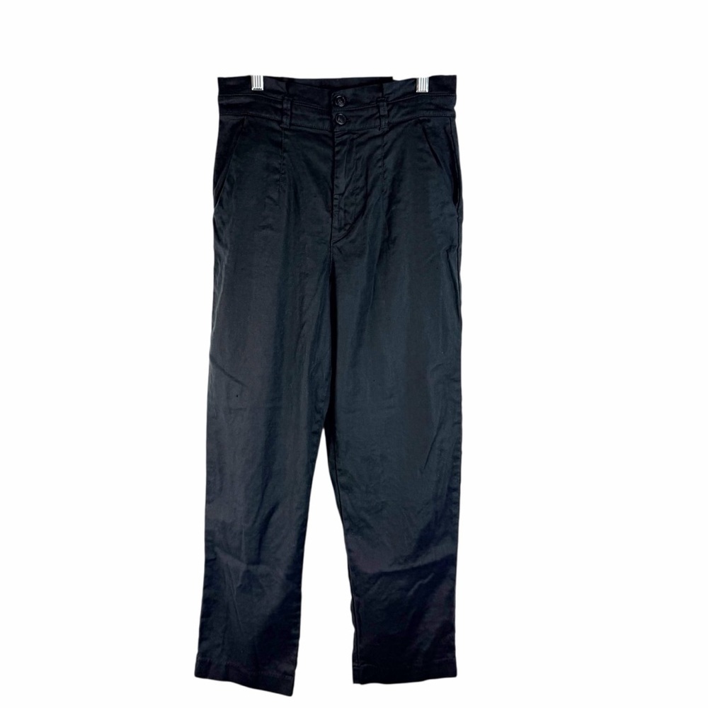 Evereve Black Cropped Ankle Pants Size 29 Stretch Tapered Workwear Chic
